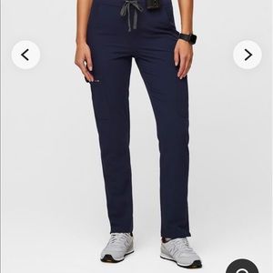 M/P Figs Yola High Wasted Skinny Scrub Pants in Navy